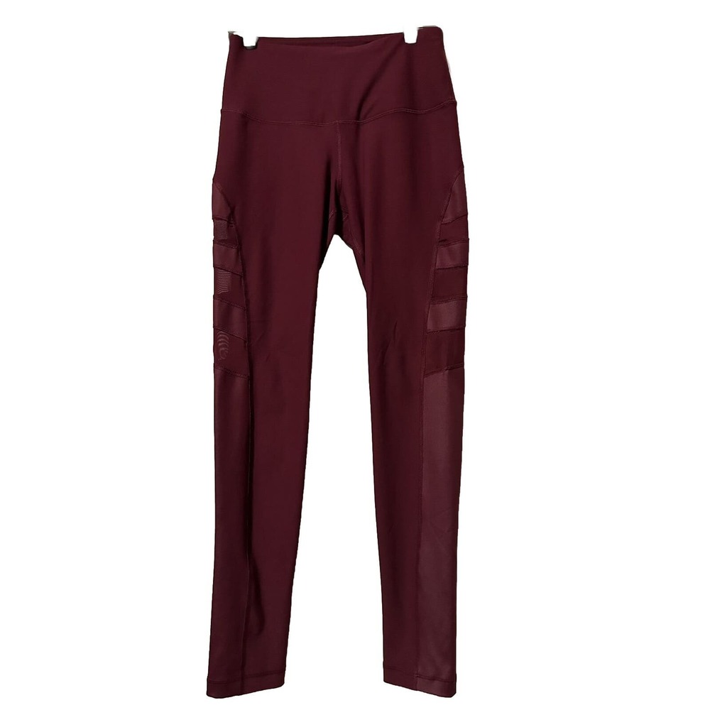 90 Degree By Reflex Leggings Women’s Small 144527 Capri High Waist Burgundy PGC